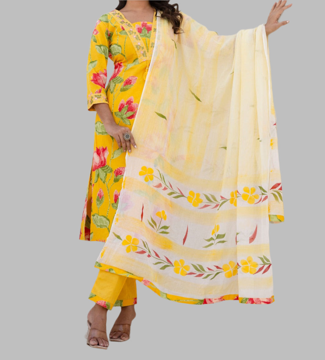 Bold In Basics Cotton Kurti Set