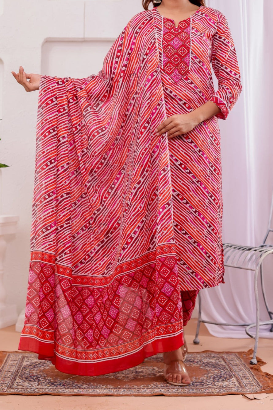 Canvas of Lustre Cotton Kurti Set