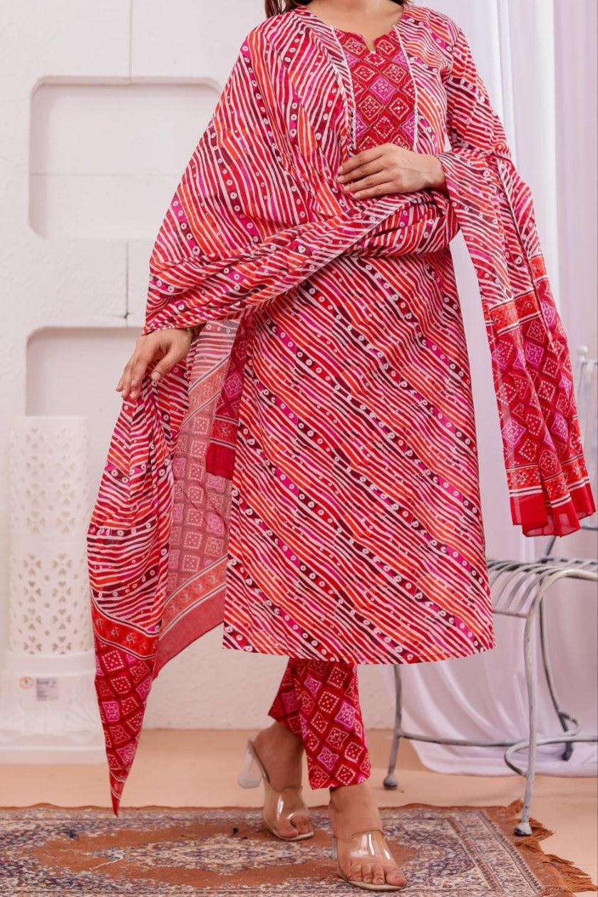 Canvas of Lustre Cotton Kurti Set