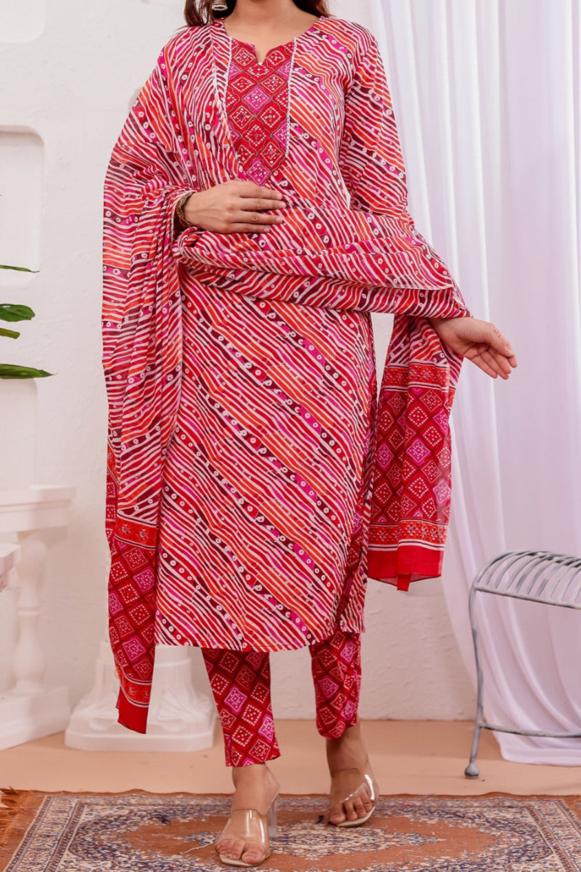 Canvas of Lustre Cotton Kurti Set