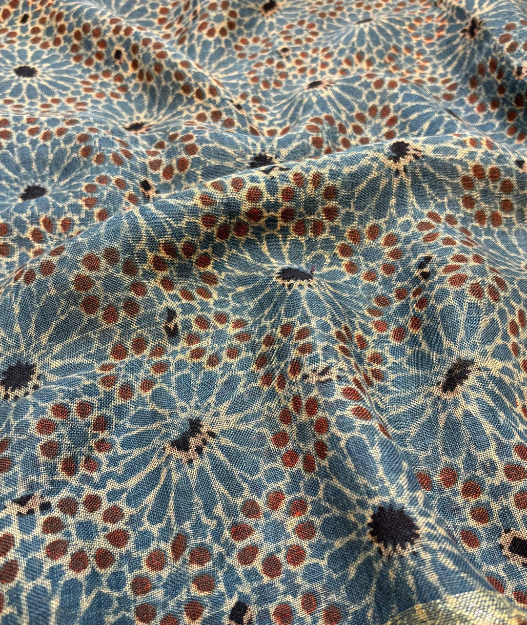 Ajrakhvaani - Linen Saree