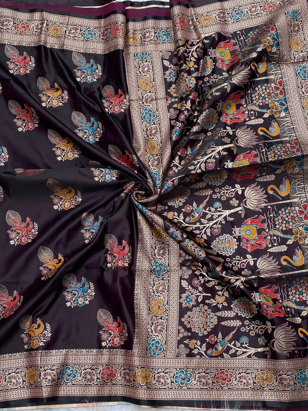 As Radiant As Sunlight Mushru Satin Silk Saree