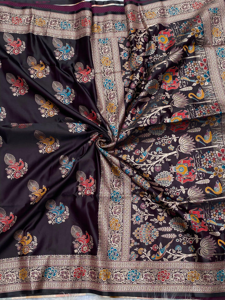 As Radiant As Sunlight Mushru Satin Silk Saree