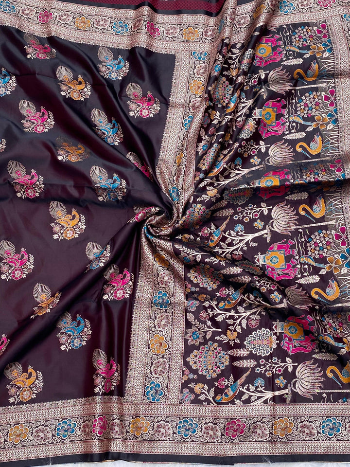 As Radiant As Sunlight Mushru Satin Silk Saree