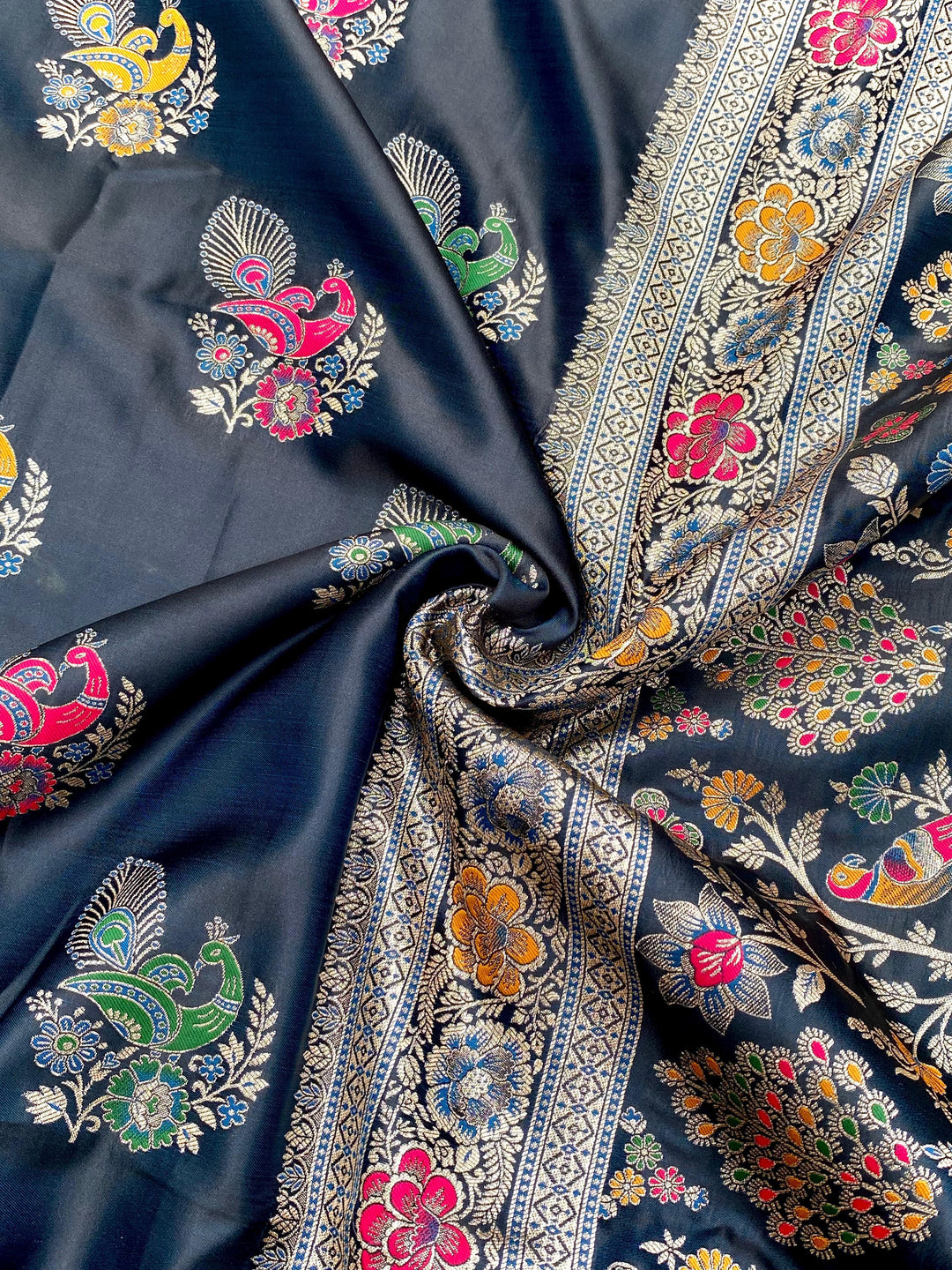 As Radiant As Sunlight Mushru Satin Silk Saree