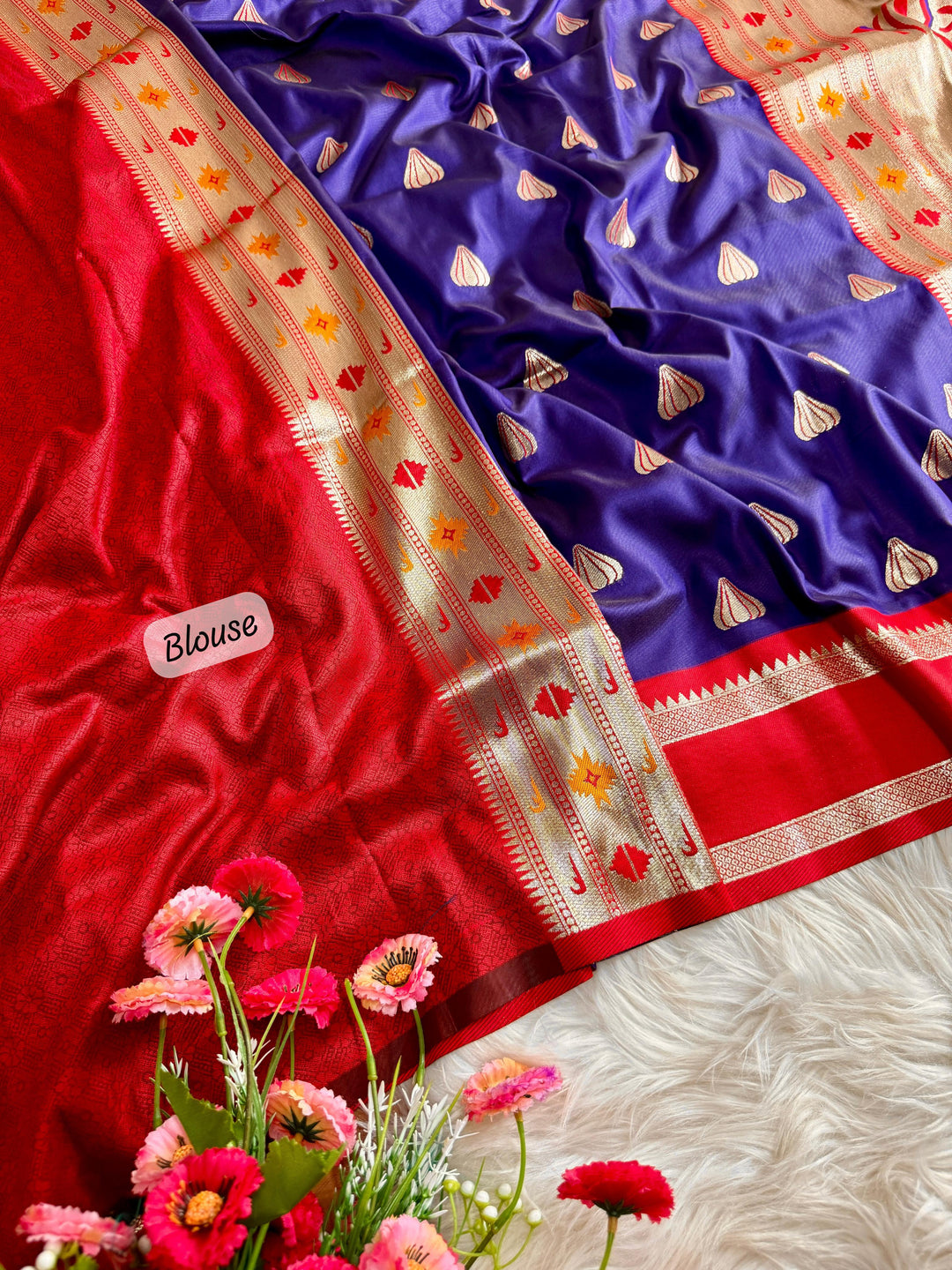 Ganpati Bappa Inspired Paithani Silk Saree