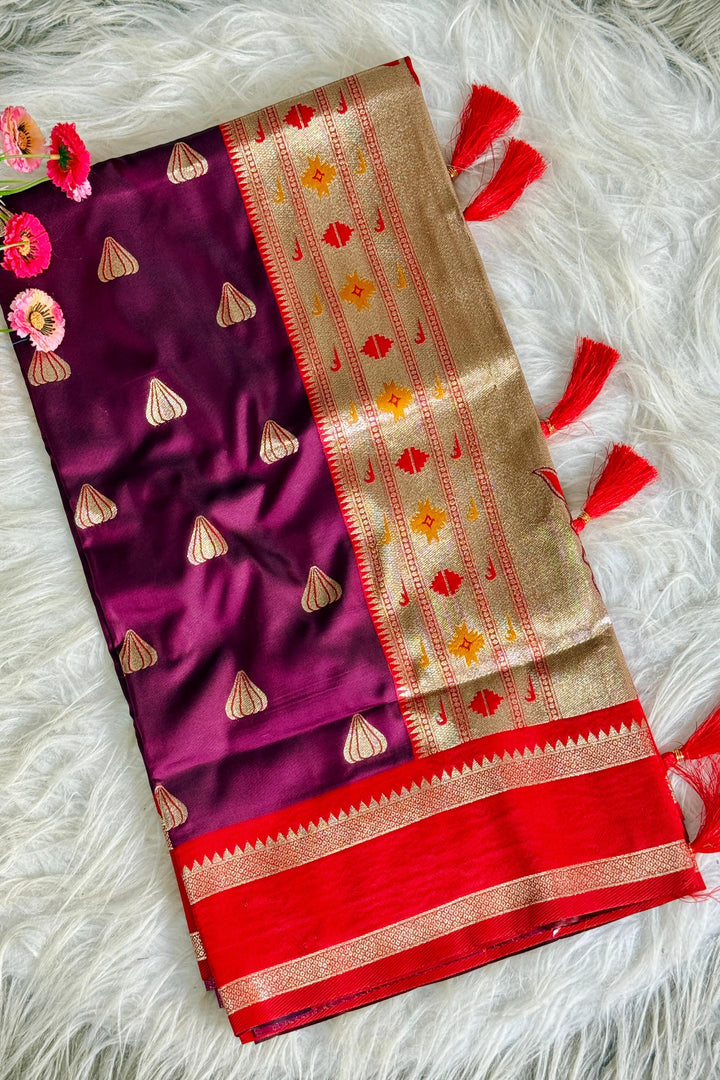 Ganpati Bappa Inspired Paithani Silk Saree