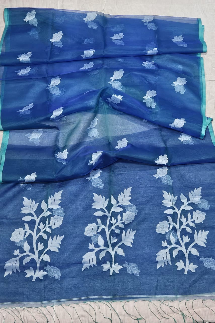 Rose Radiance Muslin Banarasi Saree