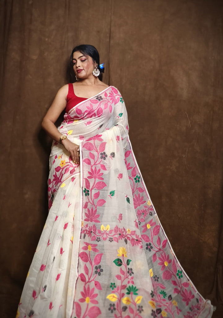 Ranga Roop Dhakai Jamdani Saree