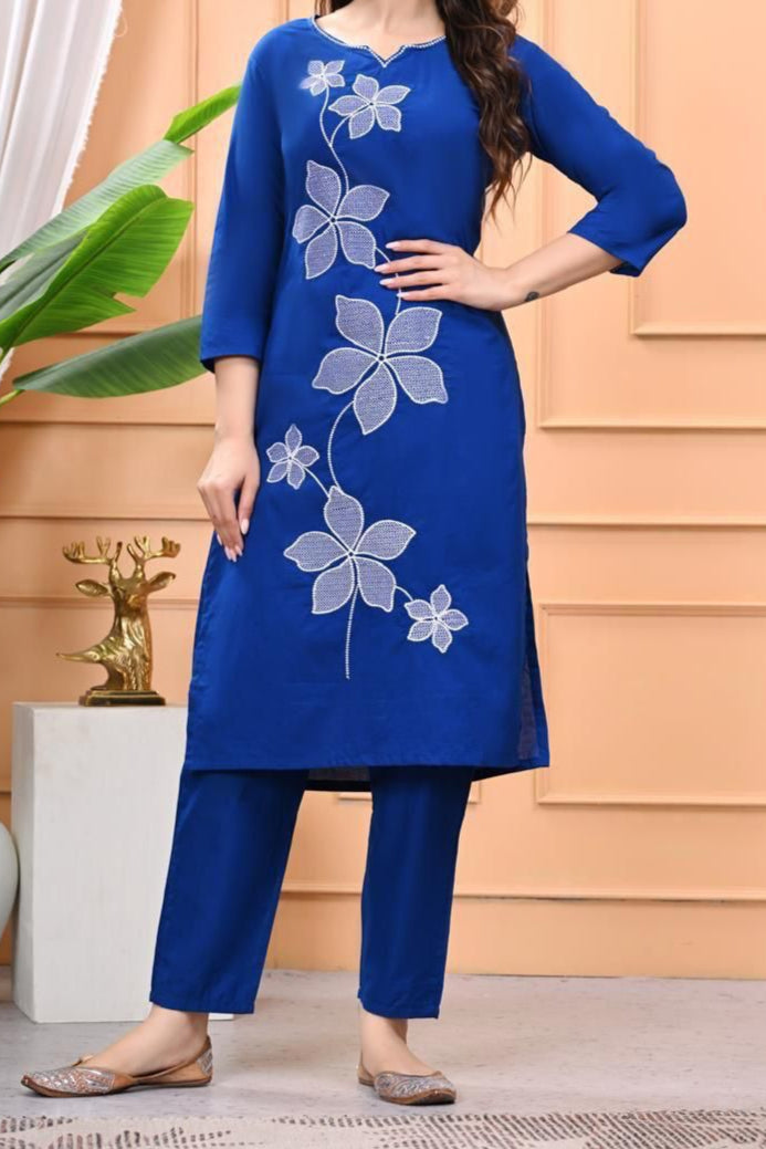 Crimson Charm Cotton Coord Set