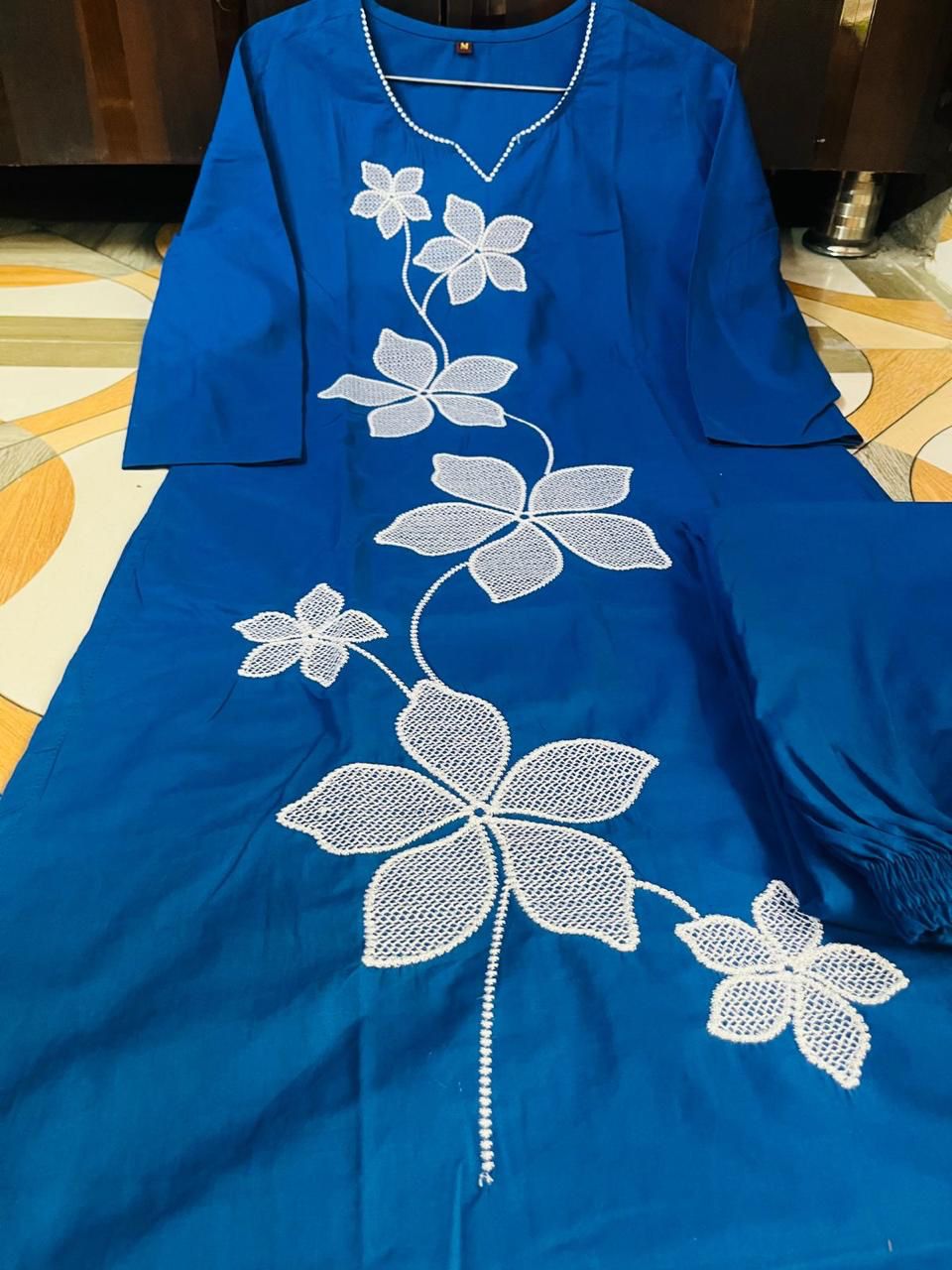 Crimson Charm Cotton Coord Set