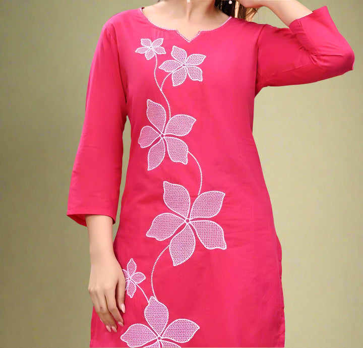 Crimson Charm Cotton Coord Set