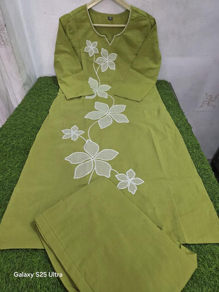 Crimson Charm Cotton Coord Set