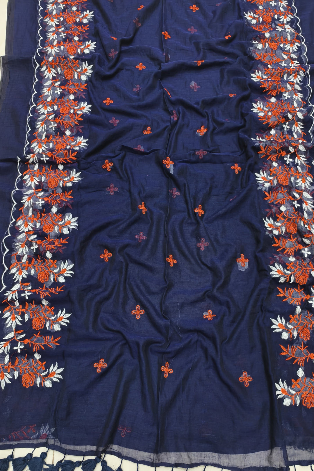 Bhalobashar Rong Mul Cotton Blue Saree