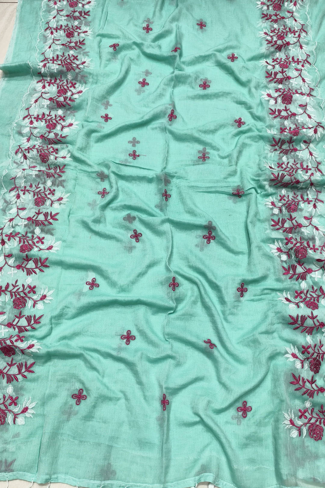 Bhalobashar Rong Mul Cotton Blue Saree