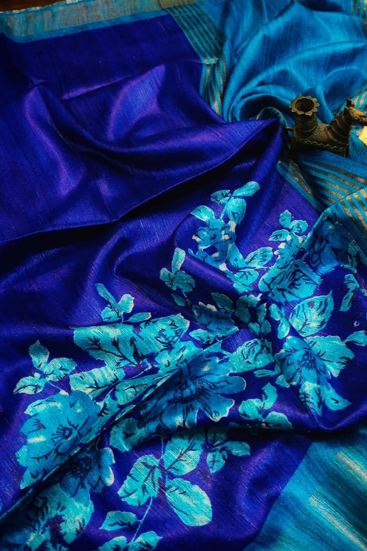 Golden Wand Ghicha Tussar Silk Saree