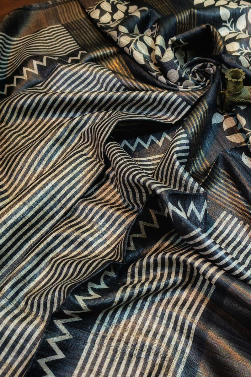 Golden Wand Ghicha Tussar Silk Saree