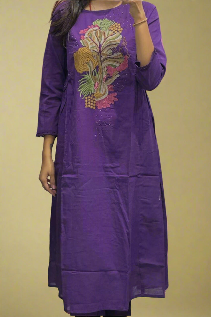 Autumn Light Cotton Kurti Set