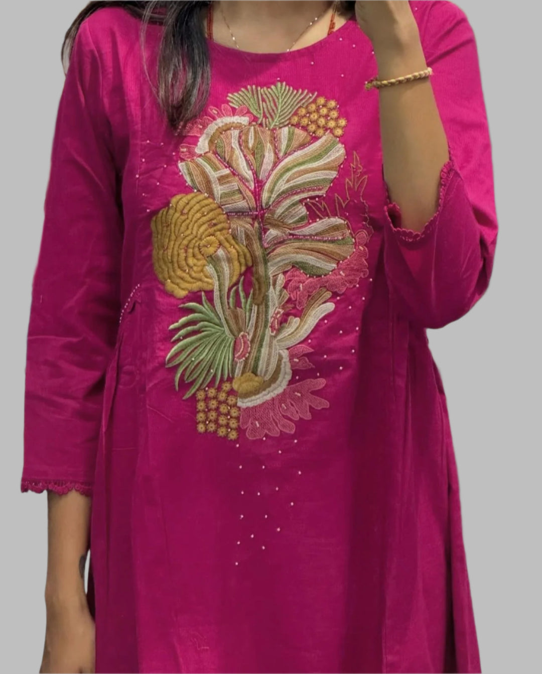Autumn Light Cotton Kurti Set