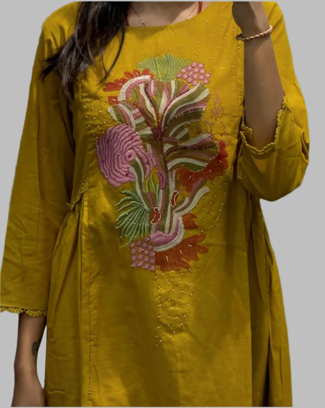 Autumn Light Cotton Kurti Set