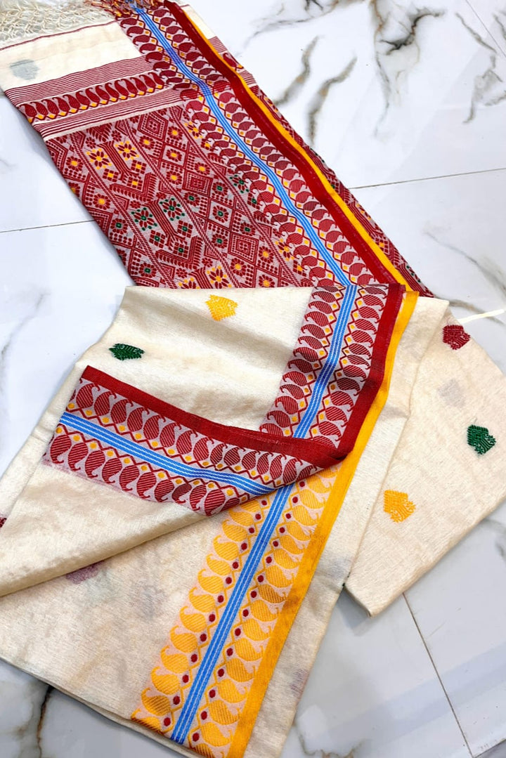 Thikana Mon Gachi Tussar Jamdani Saree