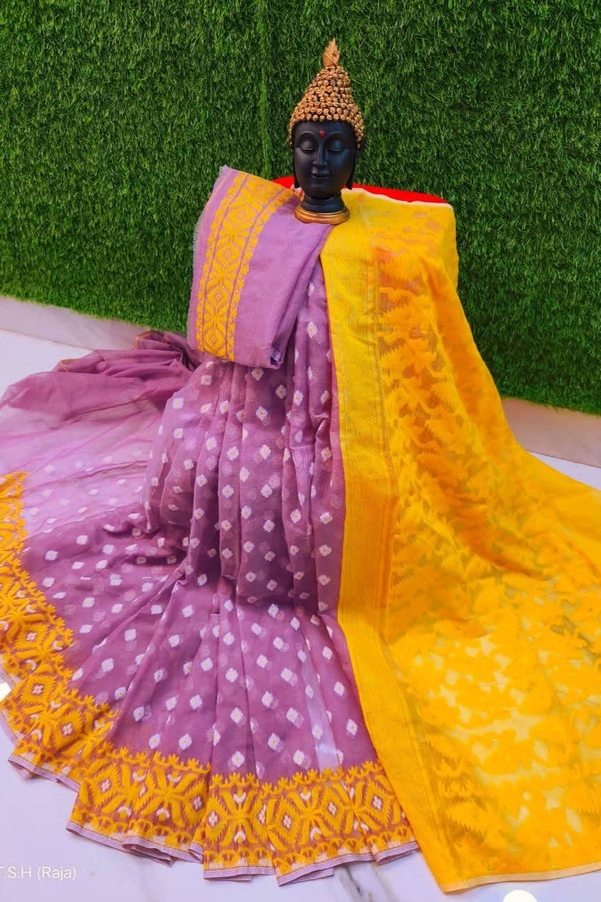 Moner Khame Dhakai Jamdani Saree