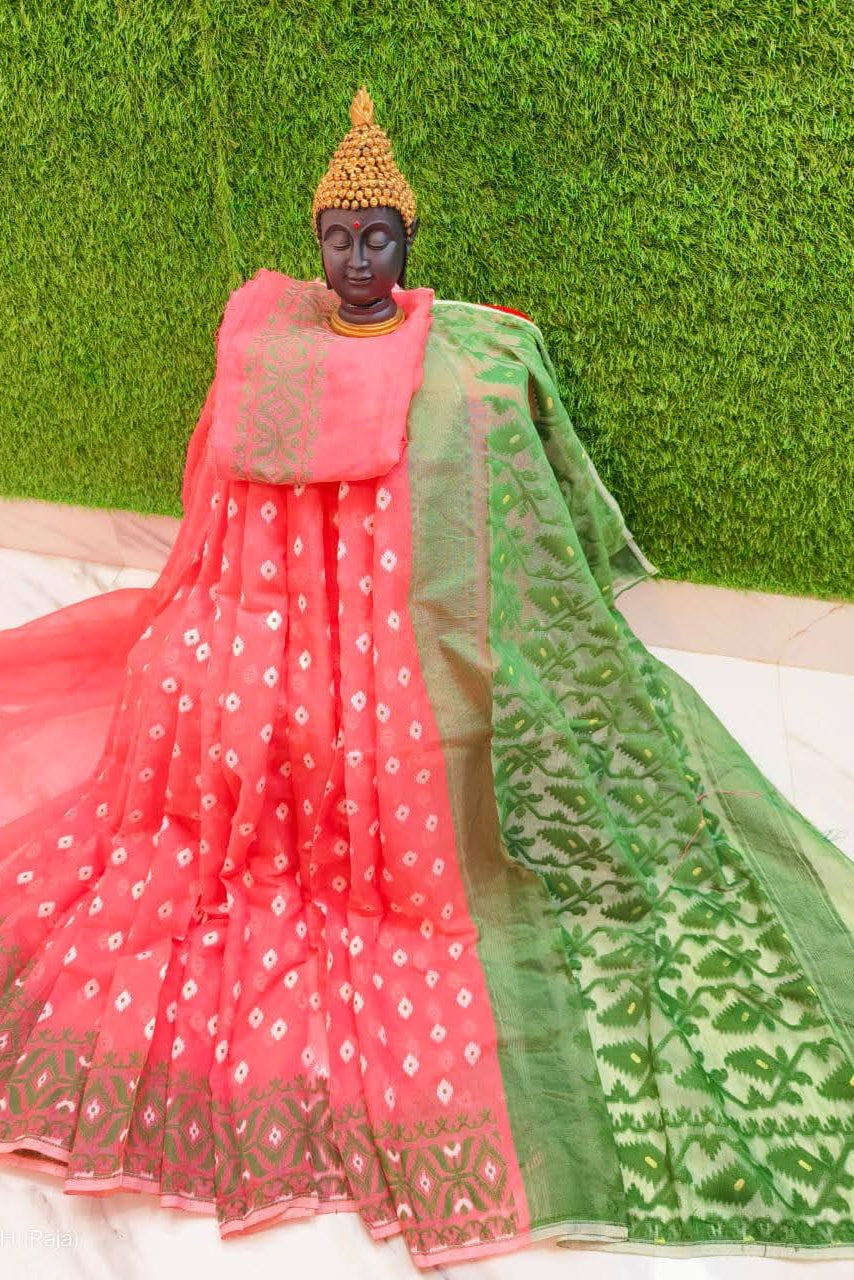 Moner Khame Dhakai Jamdani Saree