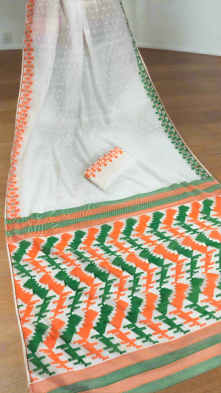 15th August Special Dhakai Jamdani Saree