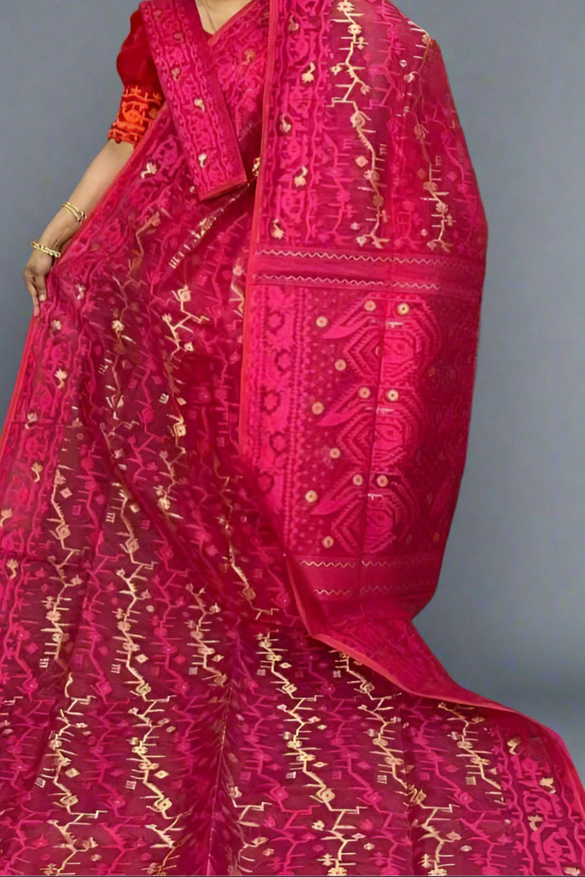 Megher Gaan Dhakai Jamdani Saree