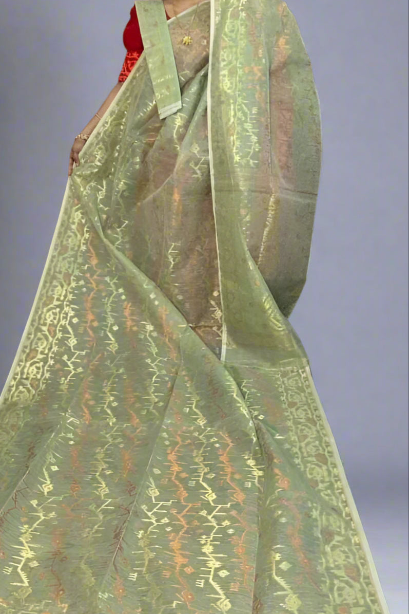 Megher Gaan Dhakai Jamdani Saree