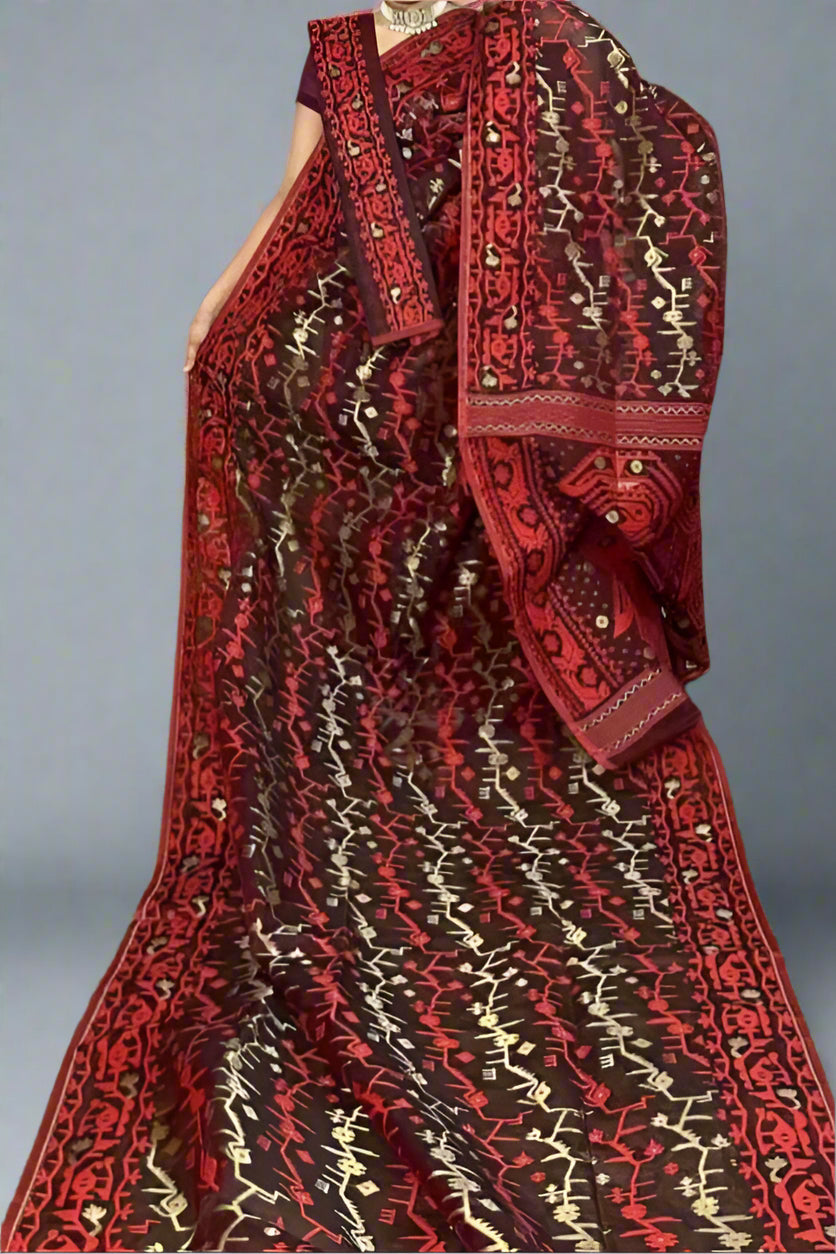 Megher Gaan Dhakai Jamdani Saree