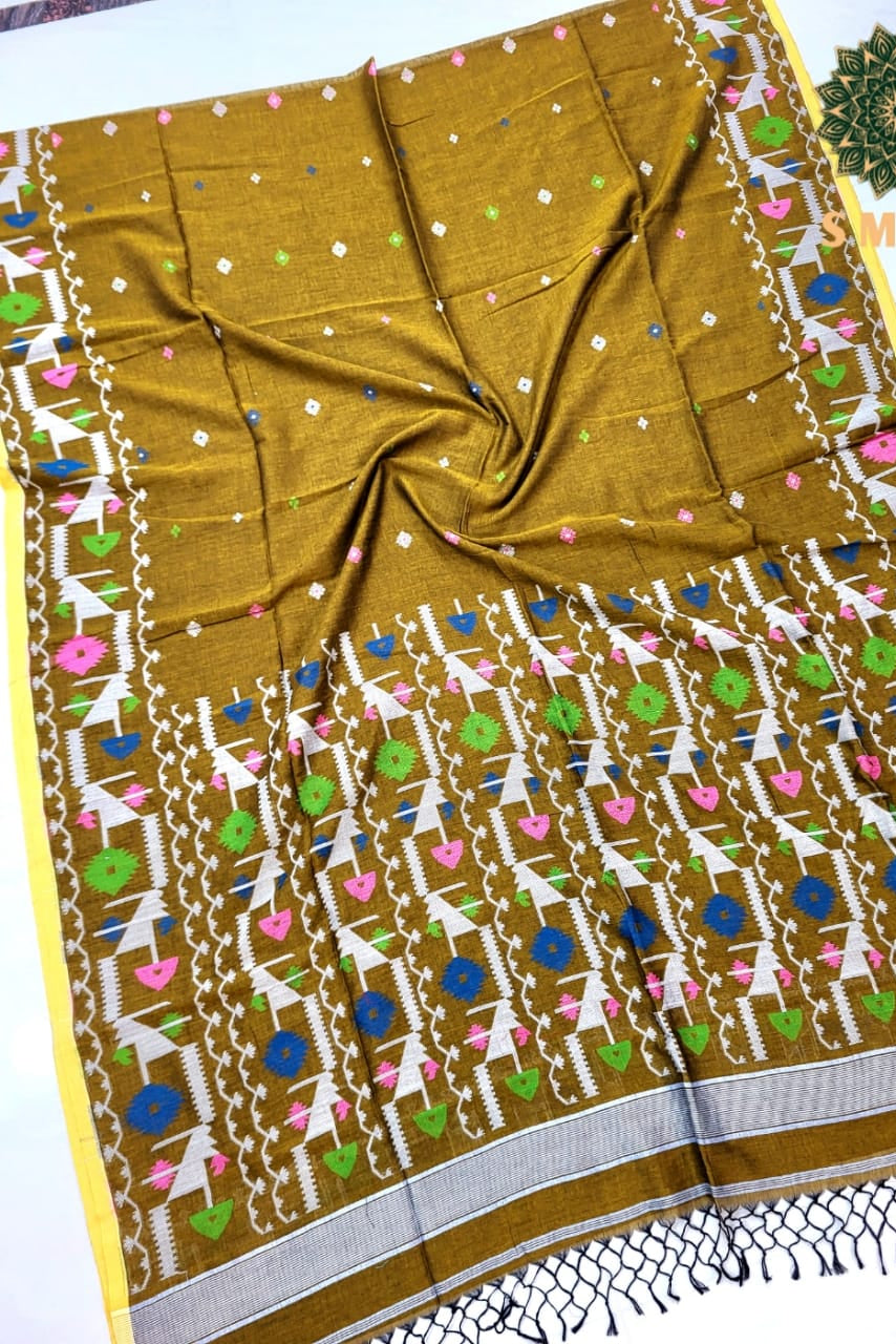 Chhaya Lekha Cotton Jamdani Saree