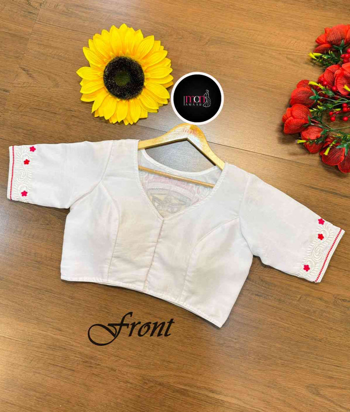 Devi Durga Biday Boron (দেবী দুর্গা বিদায় বরণ )Designer Traditional Blouse