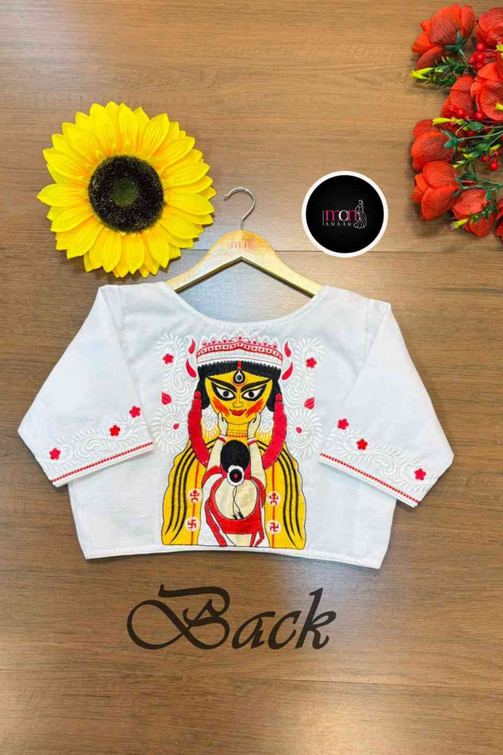 Devi Durga Biday Boron (দেবী দুর্গা বিদায় বরণ )Designer Traditional Blouse