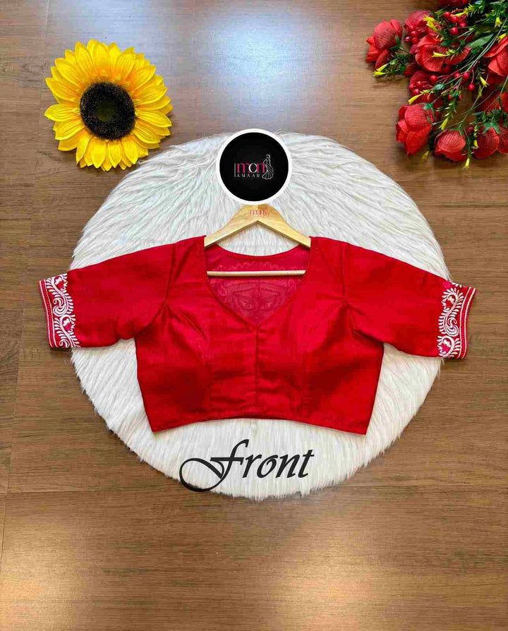 Devi Durga Biday Boron (দেবী দুর্গা বিদায় বরণ )Designer Traditional Blouse