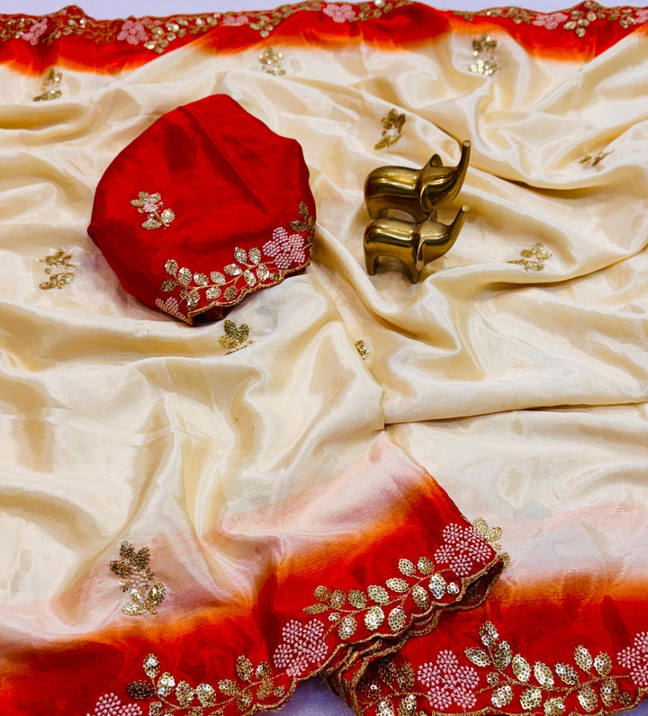 The Fabric Speaks Chinnon Silk Saree