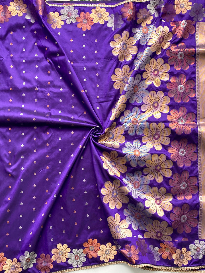 Blush Mist Fancy Silk Saree