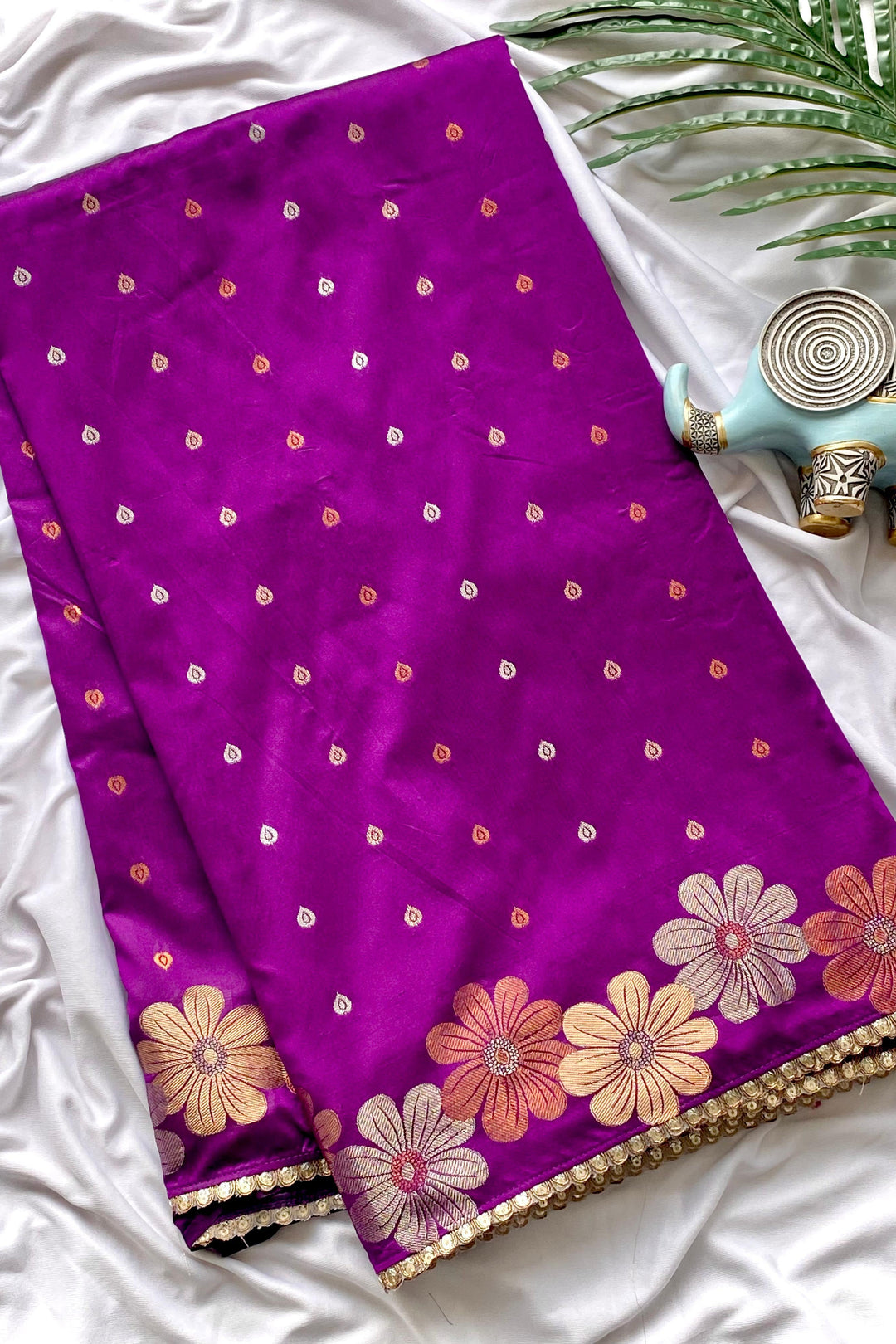 Blush Mist Fancy Silk Saree