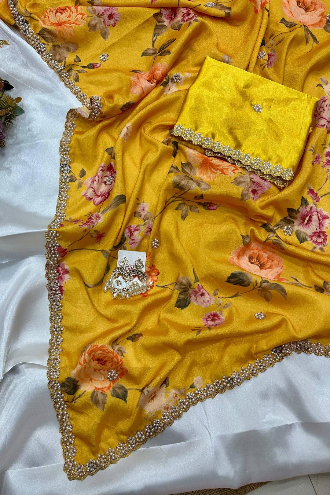 Frost Petal Chinnon Silk Saree