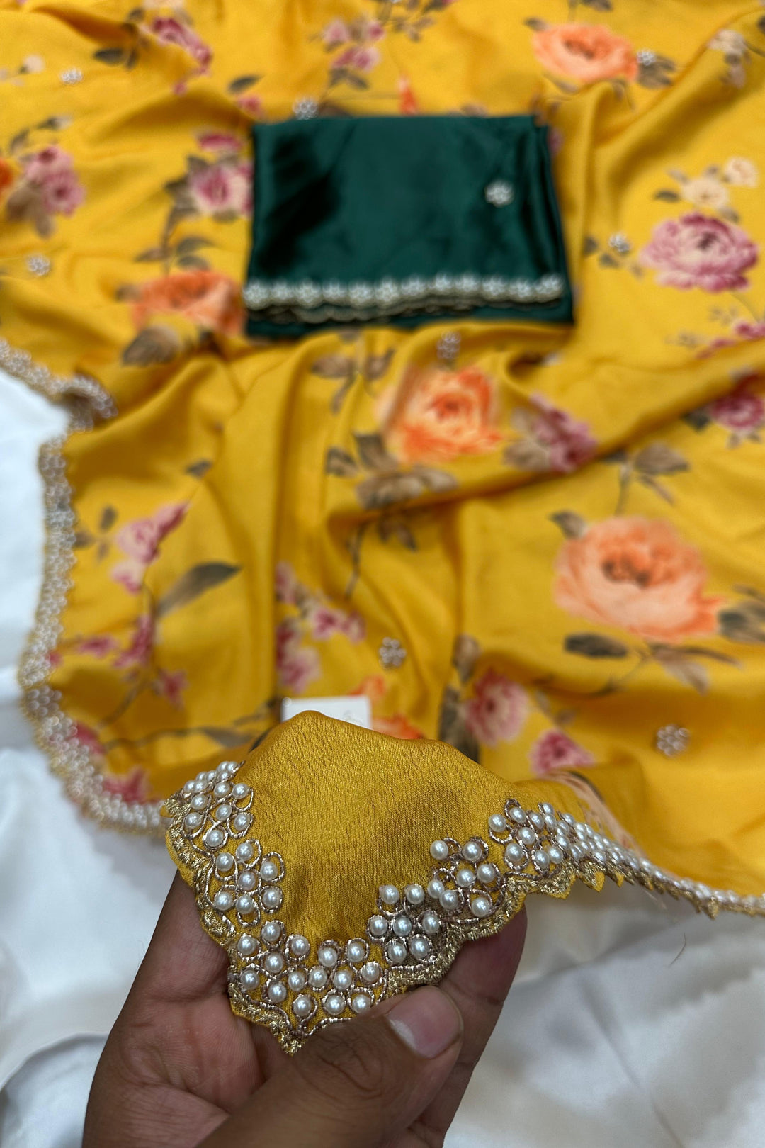 Frost Petal Chinnon Silk Saree