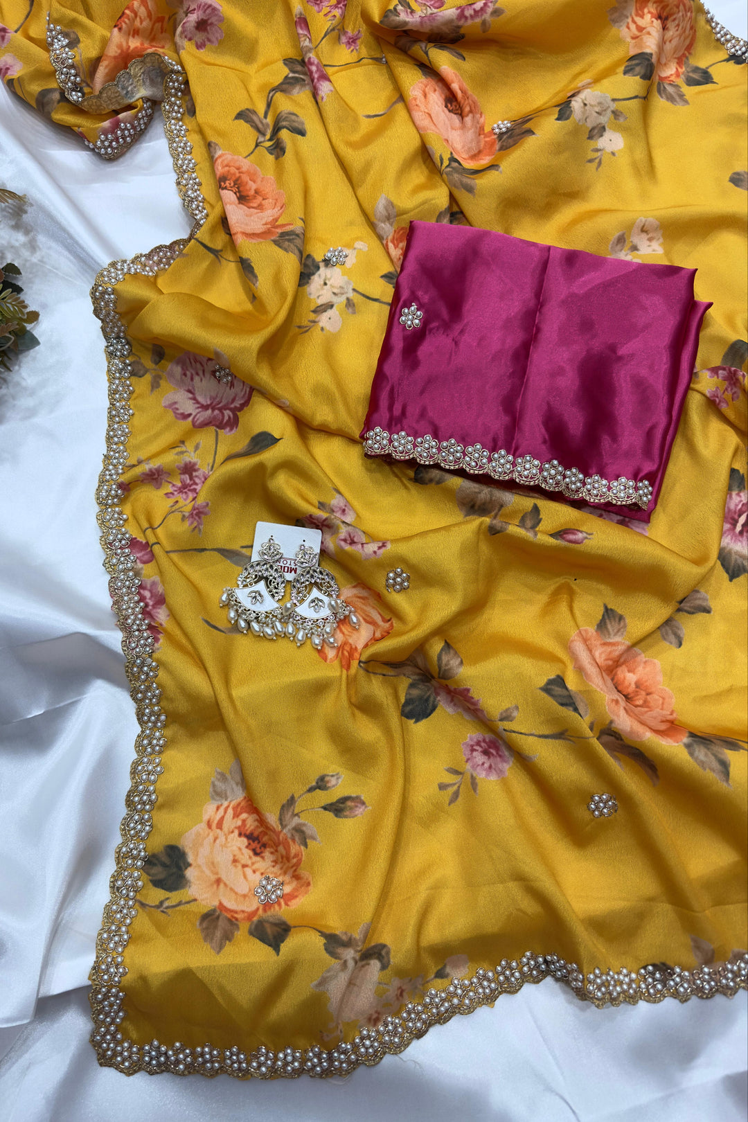 Frost Petal Chinnon Silk Saree