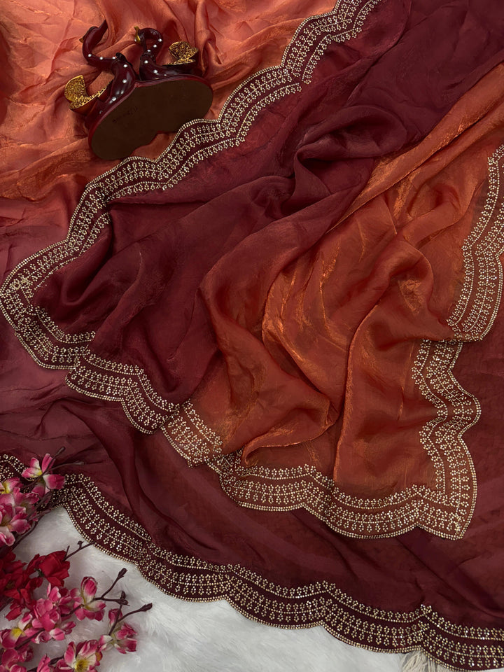 Amethyst Aura Fancy Silk Saree