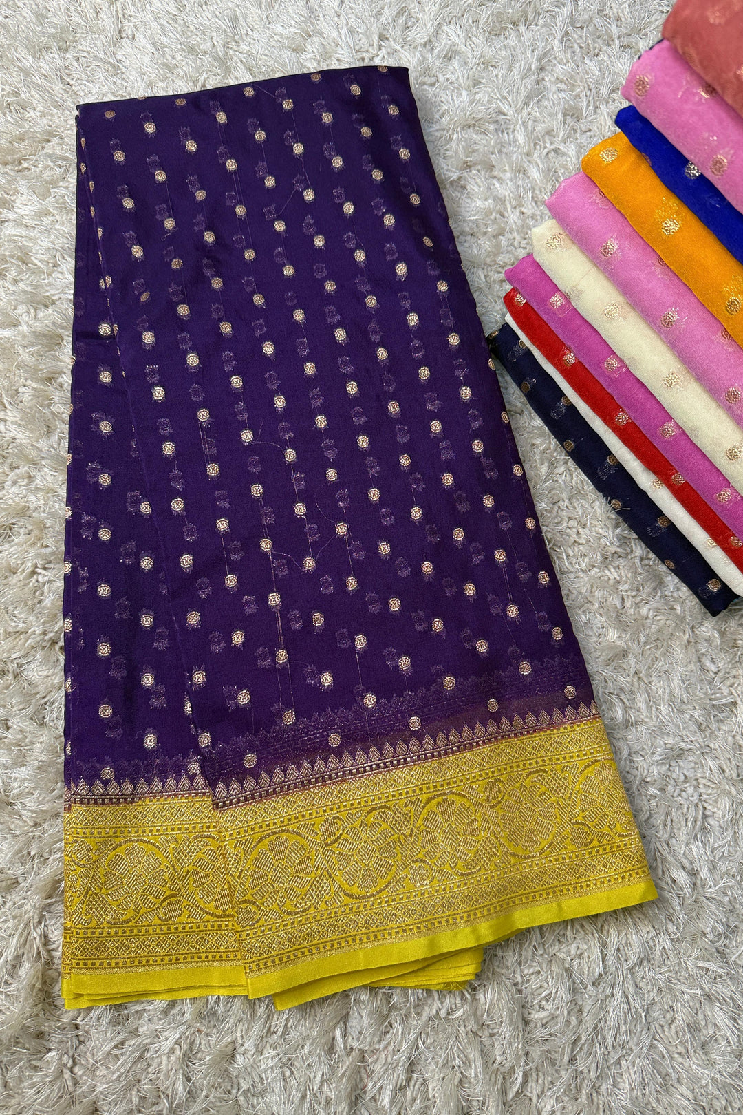 Rakhi Special Banarasi Semi Katan Georgette Silk Saree