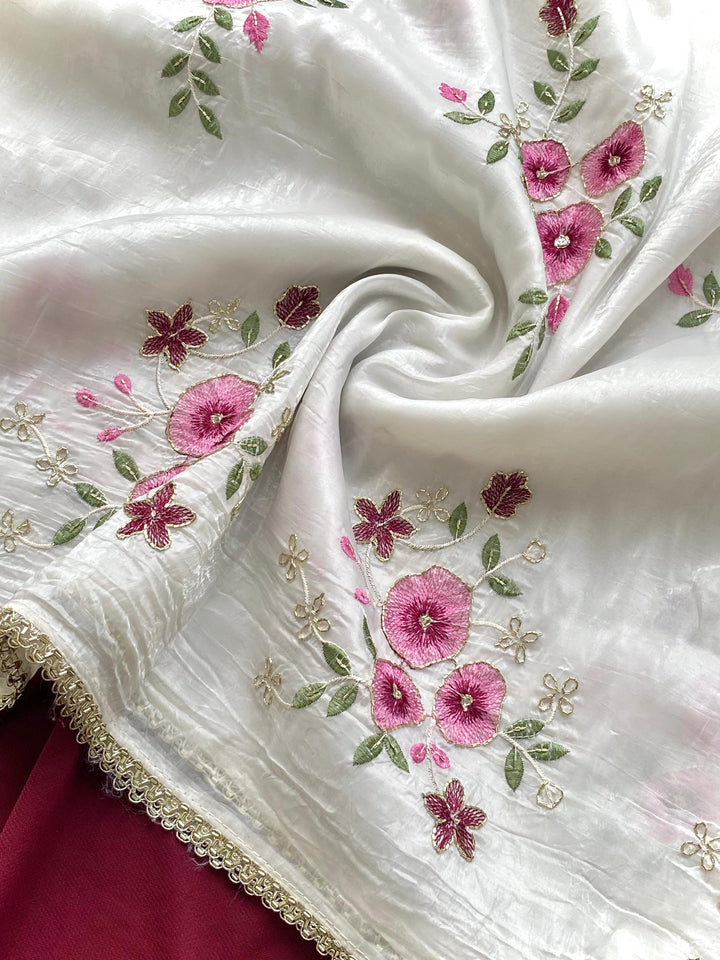 Auspicious Beginning Crush Silk Saree