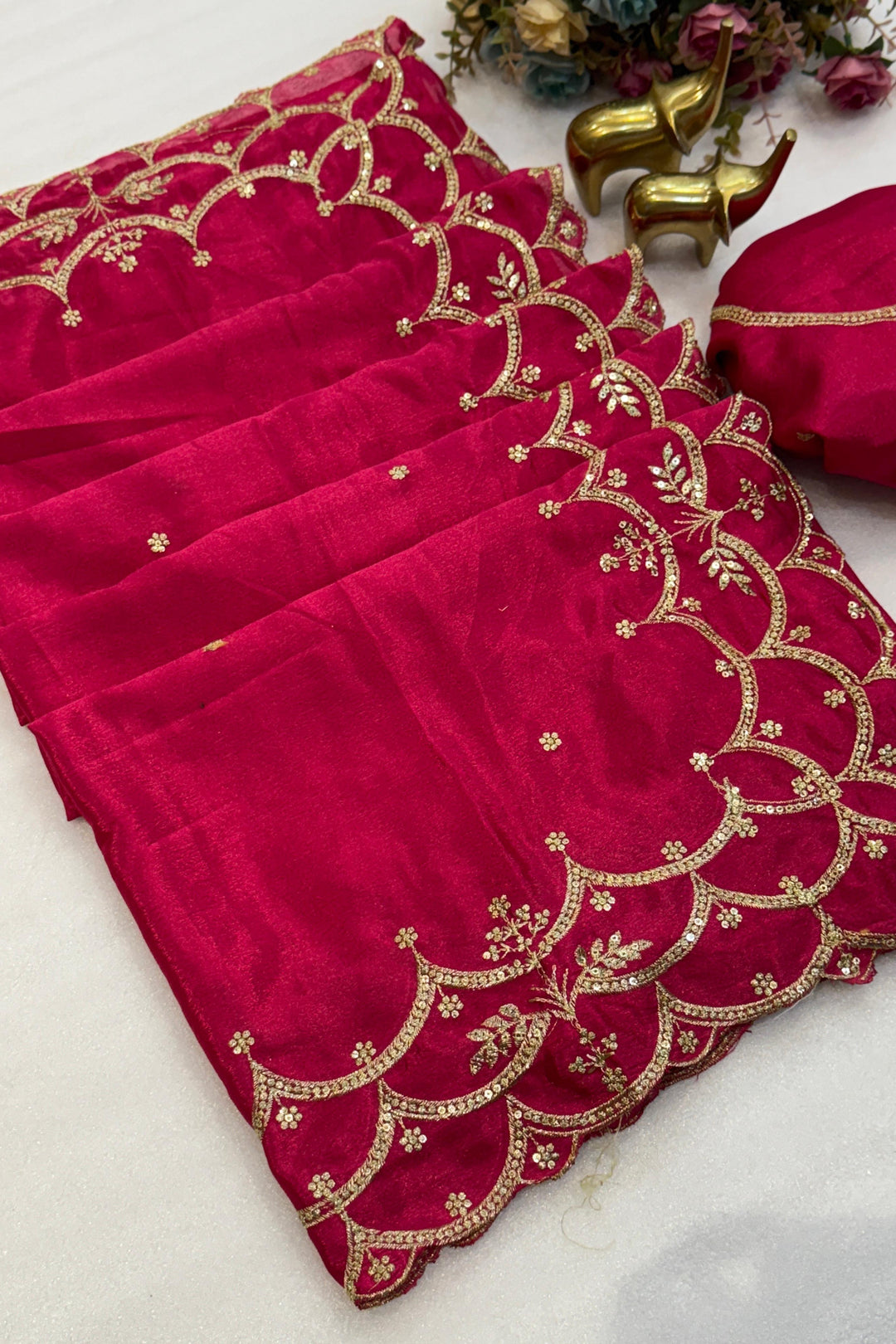 First Glance Chinnon Silk Saree