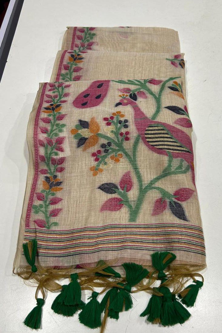 Love Letters Muga Cotton Saree