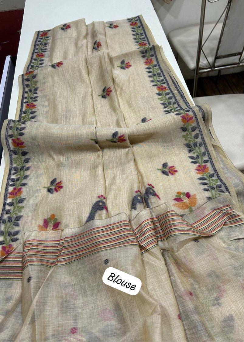 Love Letters Muga Cotton Saree