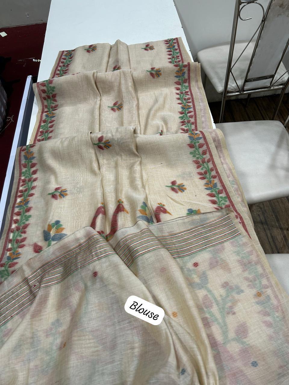 Love Letters Muga Cotton Saree