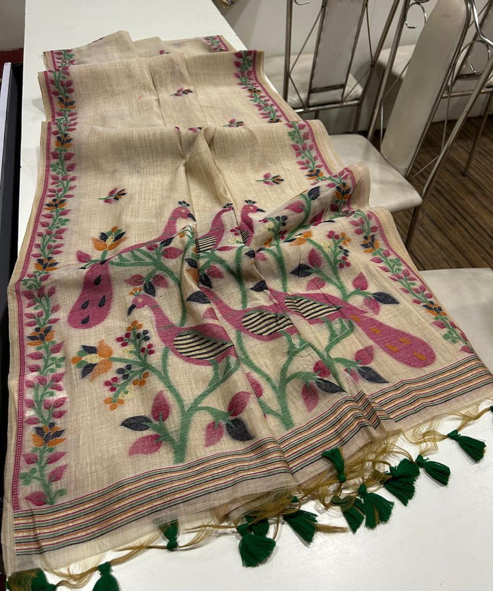 Love Letters Muga Cotton Saree