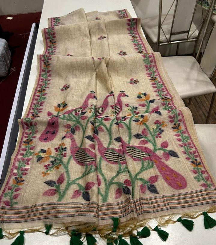 Love Letters Muga Cotton Saree